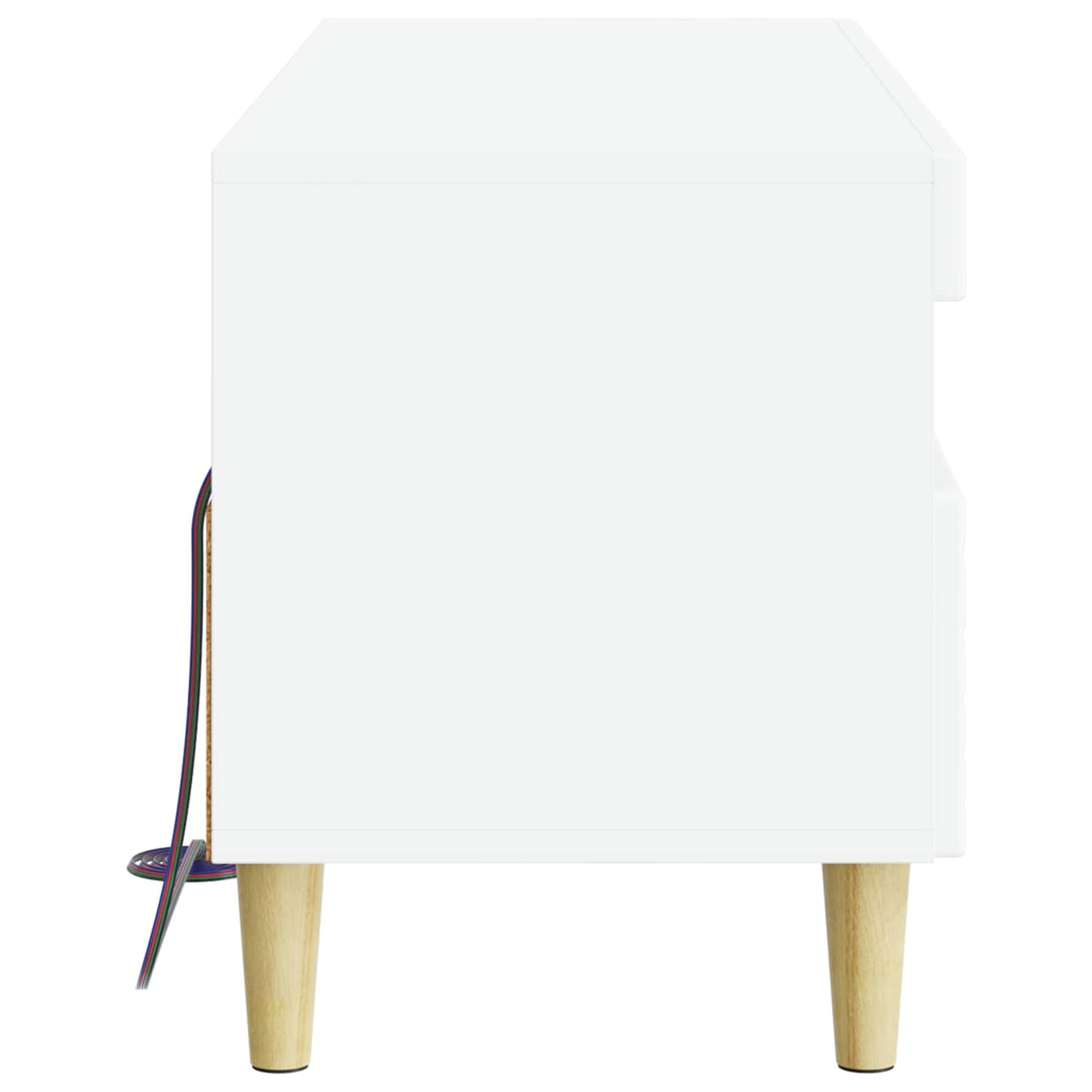 vidaXL LED TV Cabinet High Gloss White Engineered Wood