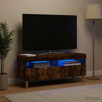 vidaXL LED TV Cabinet Smoked Oak Engineered Wood