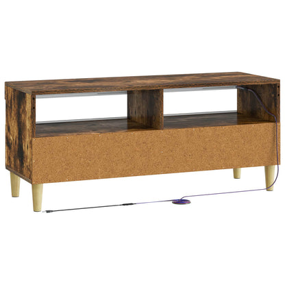 vidaXL LED TV Cabinet Smoked Oak Engineered Wood