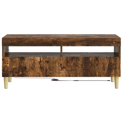 vidaXL LED TV Cabinet Smoked Oak Engineered Wood
