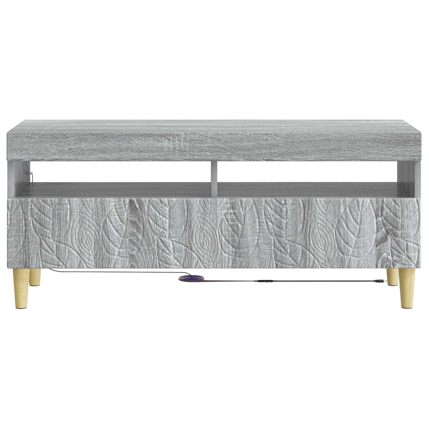 vidaXL LED TV Cabinet Grey Sonoma Engineered Wood