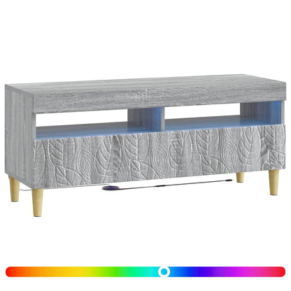 vidaXL LED TV Cabinet Grey Sonoma Engineered Wood