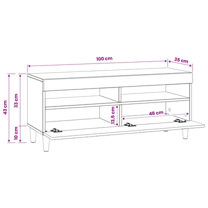 vidaXL LED TV Cabinet Old Wood Engineered Wood