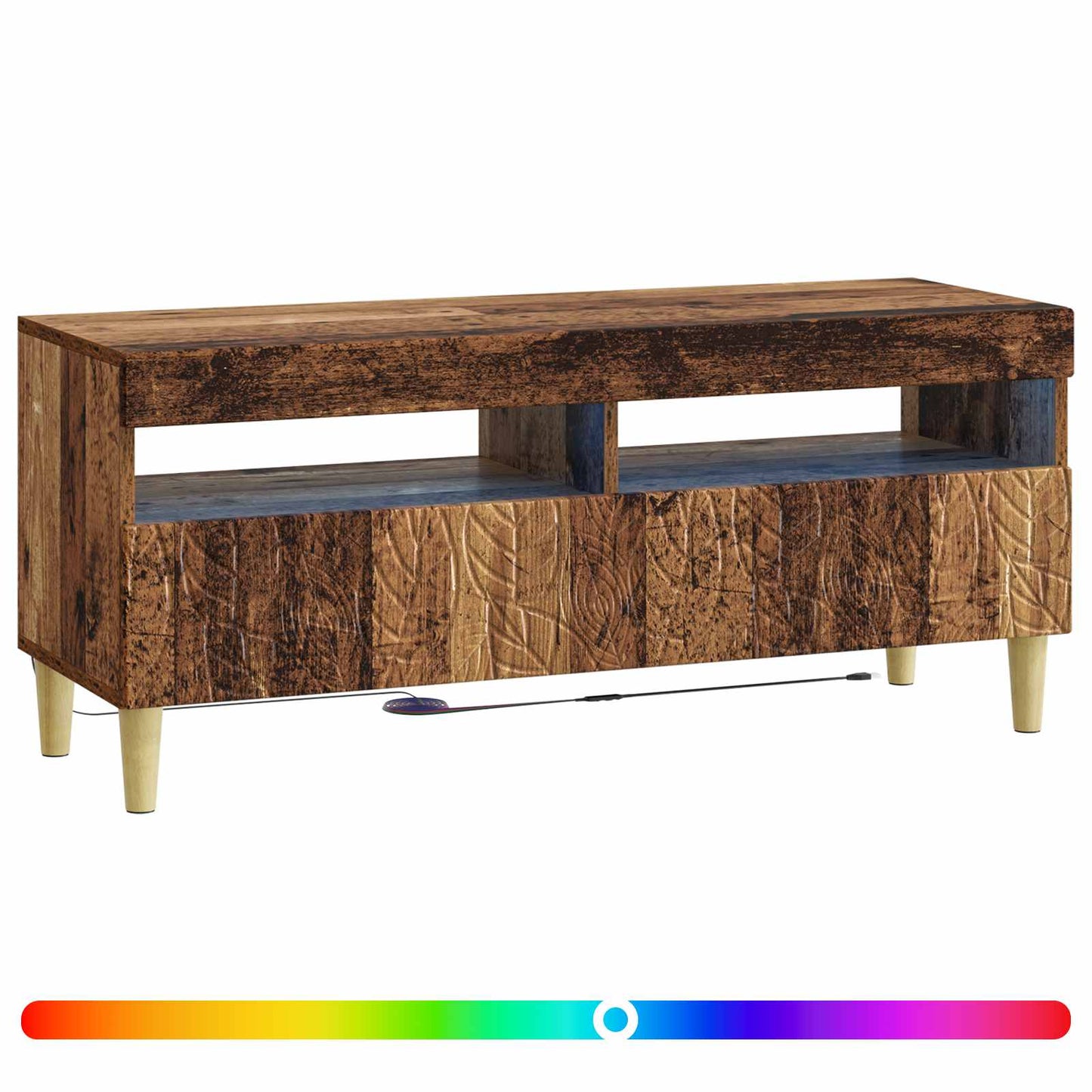 vidaXL LED TV Cabinet Old Wood Engineered Wood