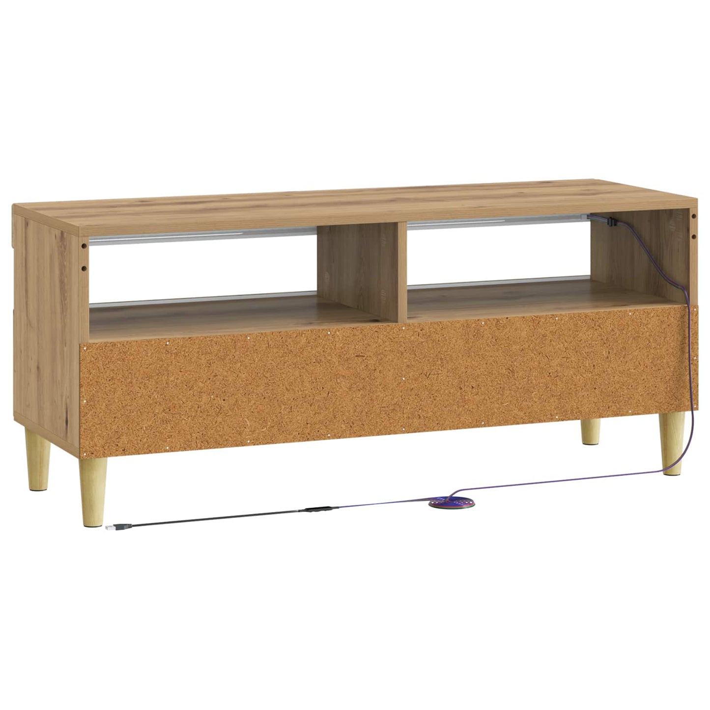 vidaXL LED TV Cabinet Artisan Oak Engineered Wood