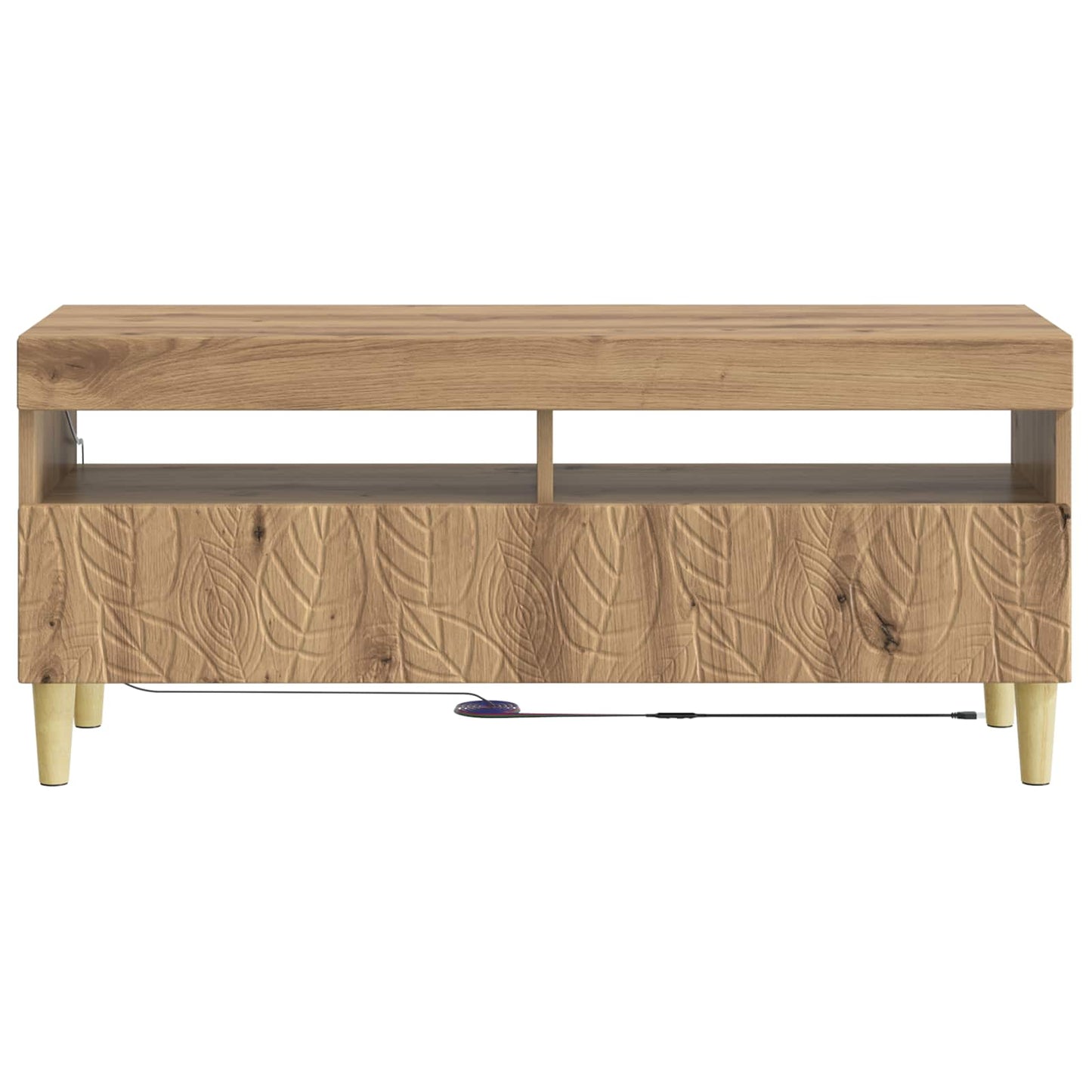 vidaXL LED TV Cabinet Artisan Oak Engineered Wood
