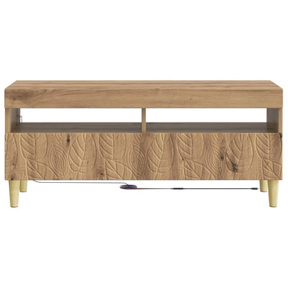 vidaXL LED TV Cabinet Artisan Oak Engineered Wood