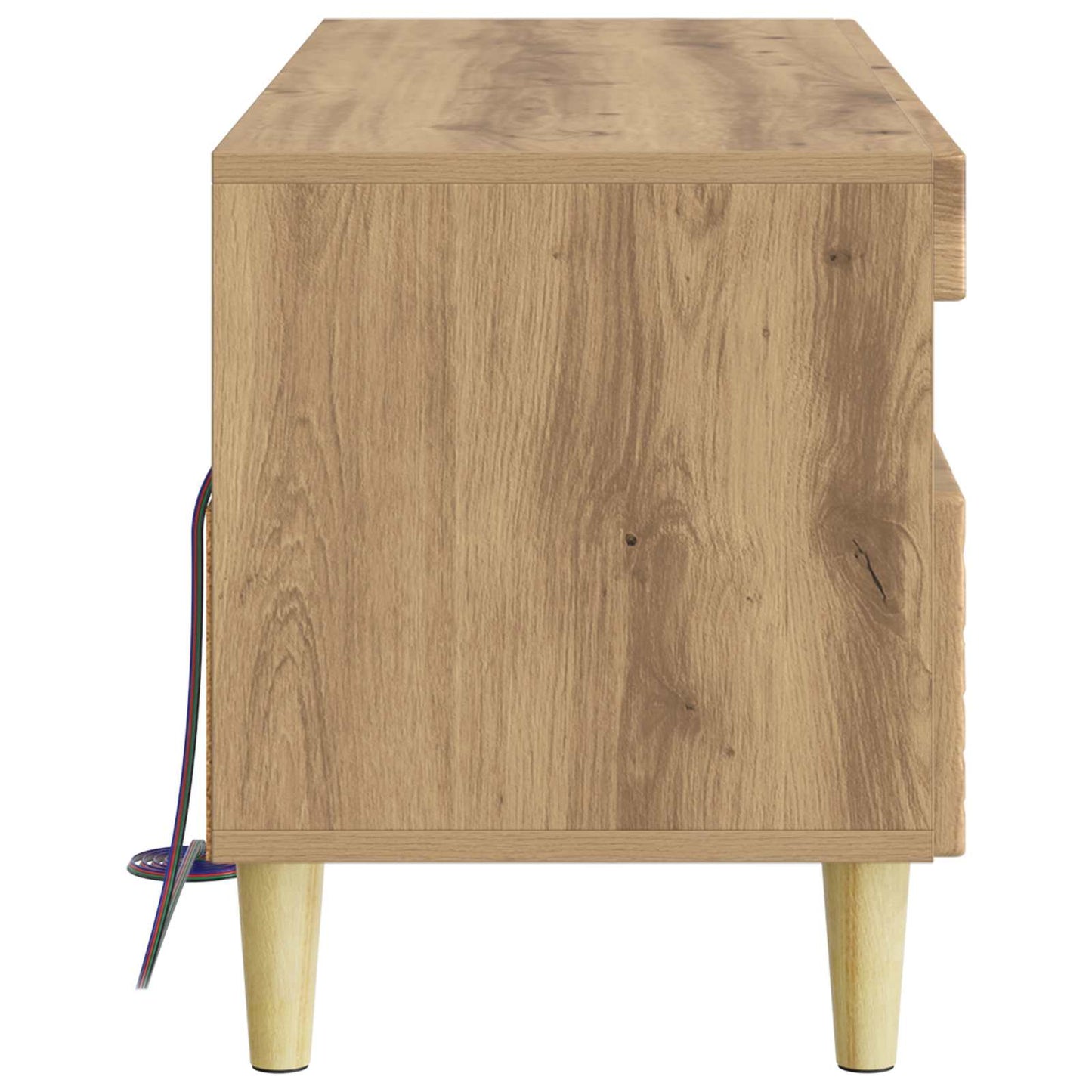 vidaXL LED TV Cabinet Artisan Oak Engineered Wood