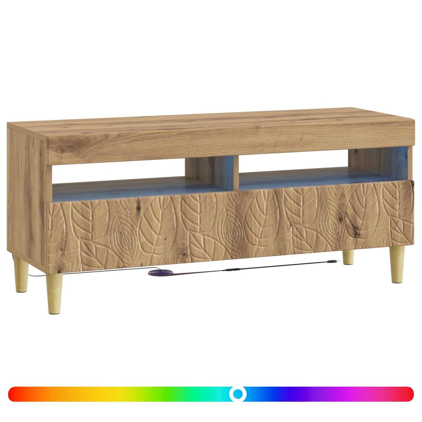 vidaXL LED TV Cabinet Artisan Oak Engineered Wood
