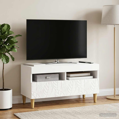 vidaXL LED TV Cabinet White Engineered Wood