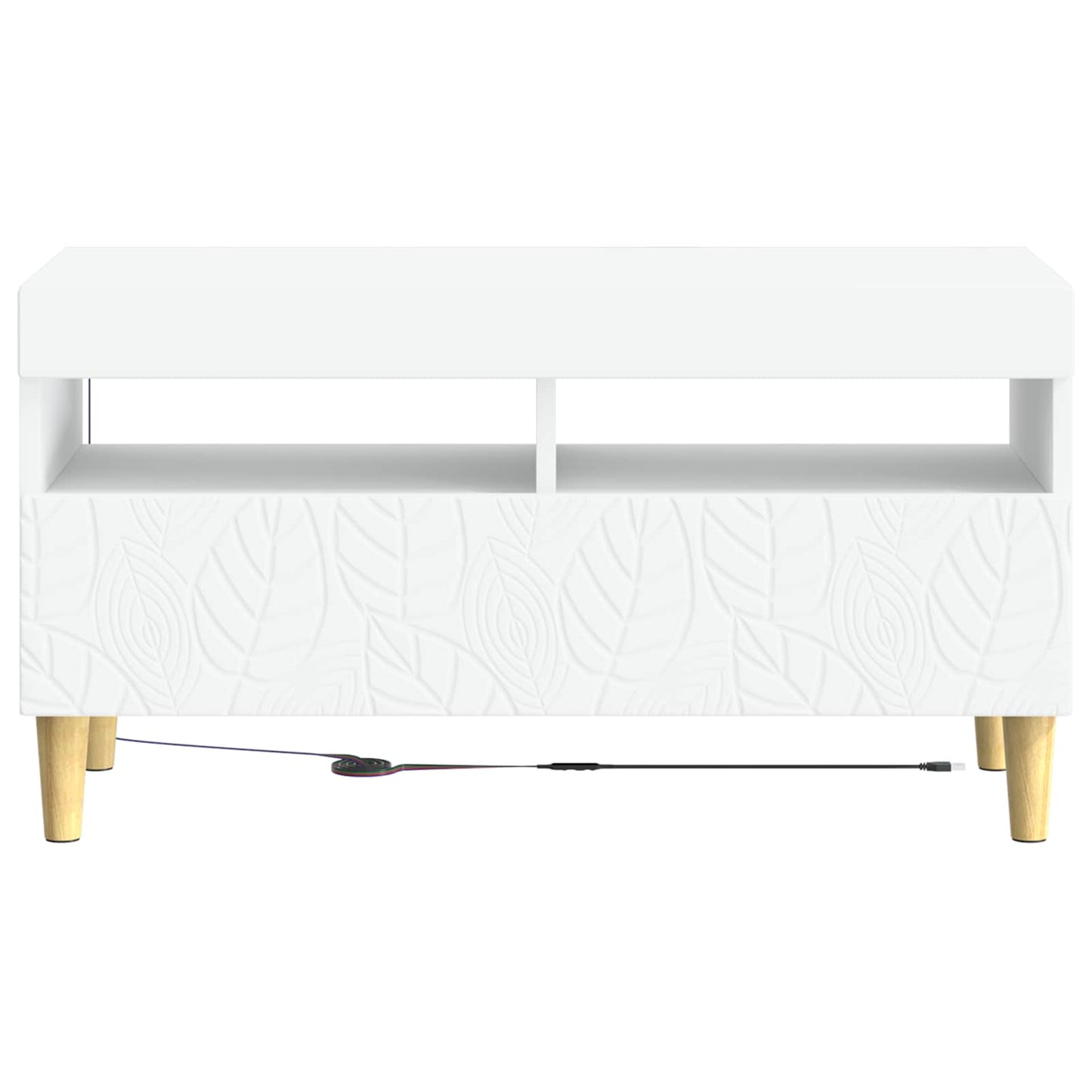 vidaXL LED TV Cabinet White Engineered Wood