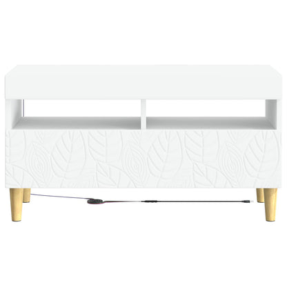 vidaXL LED TV Cabinet White Engineered Wood