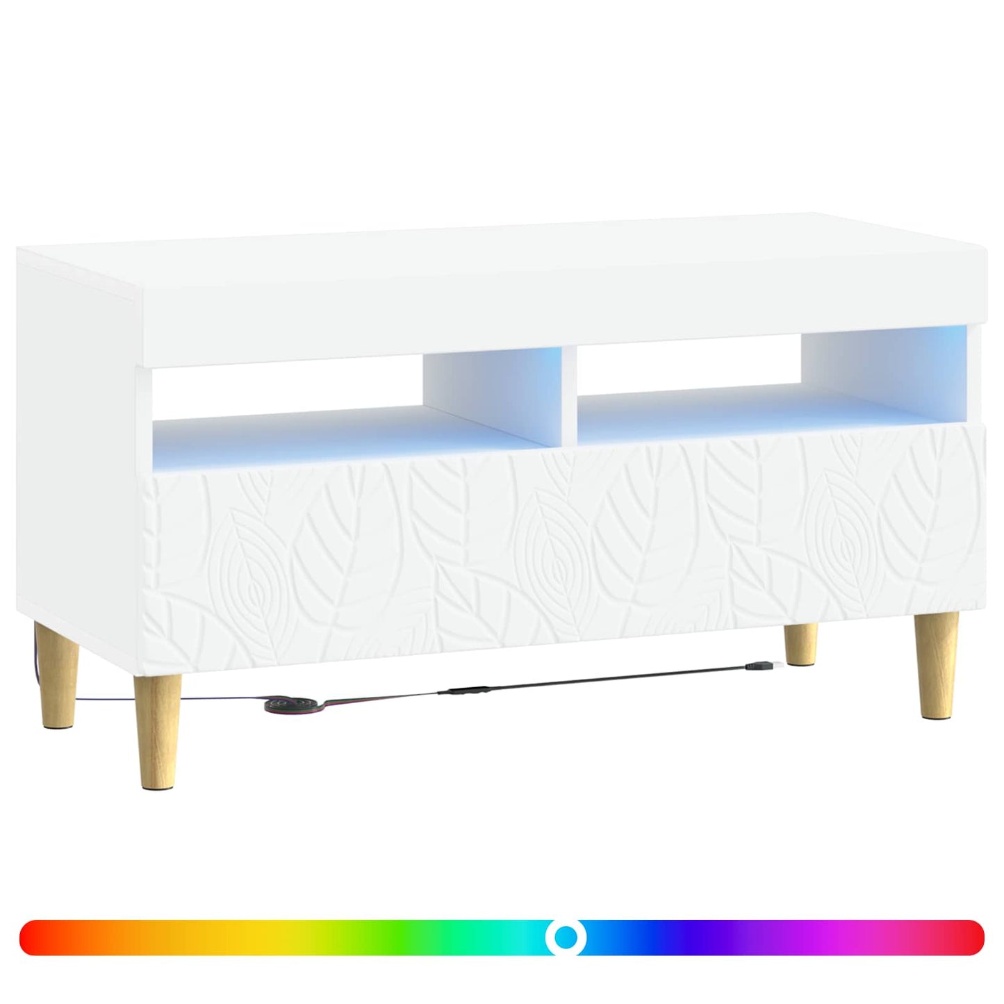 vidaXL LED TV Cabinet White Engineered Wood