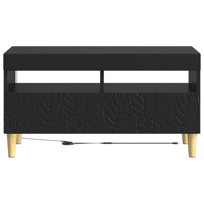 vidaXL LED TV Cabinet Black Engineered Wood