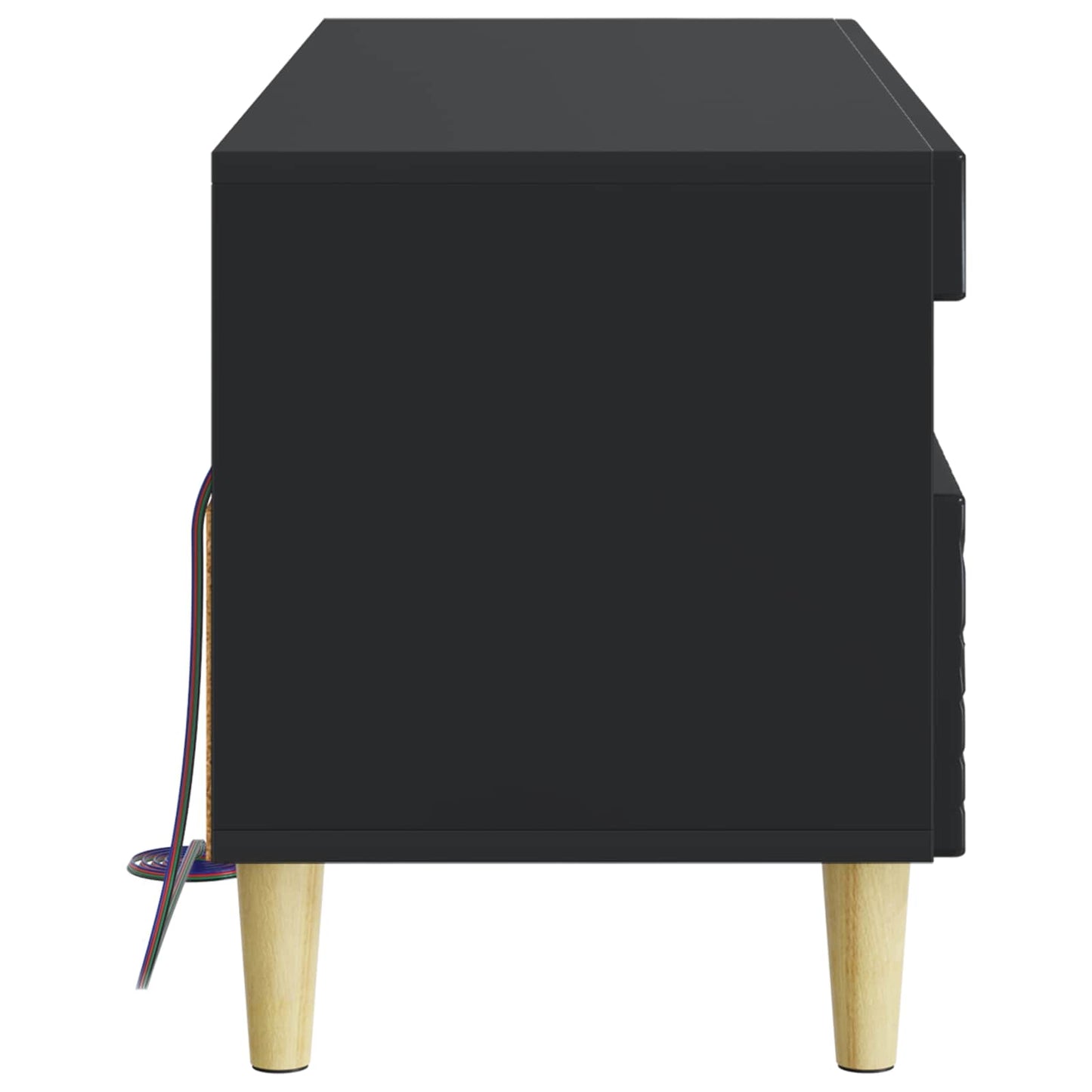 vidaXL LED TV Cabinet Black Engineered Wood