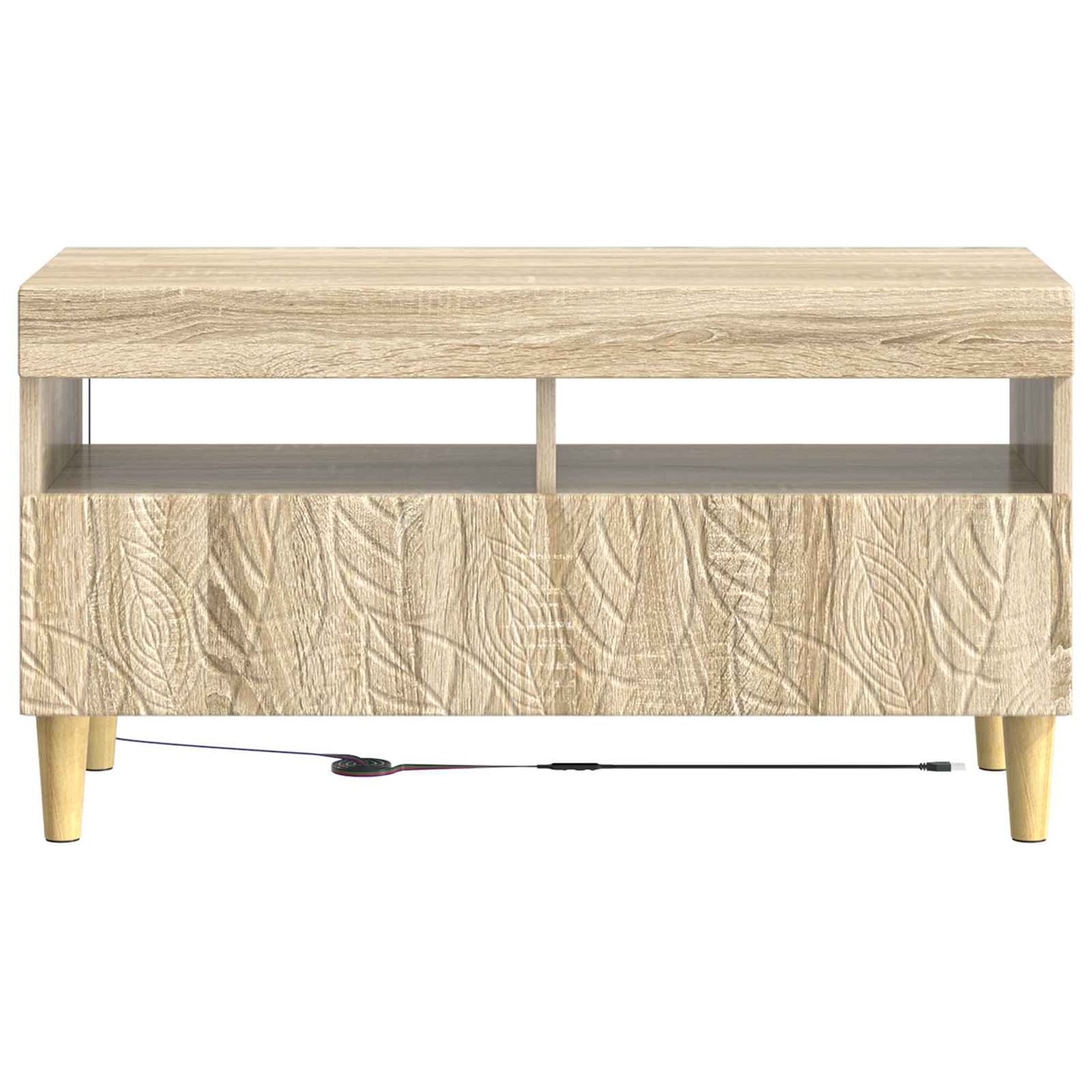 vidaXL LED TV Cabinet Sonoma Oak Engineered Wood