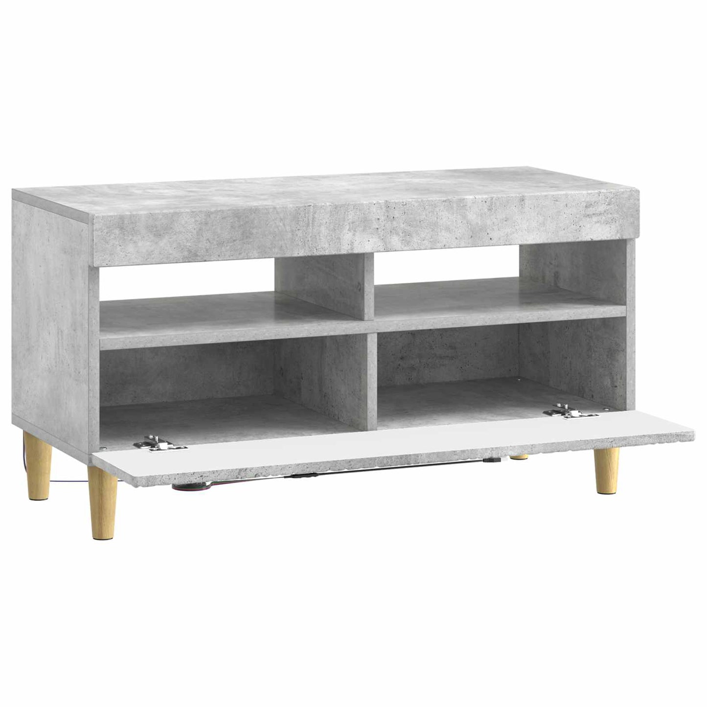 vidaXL LED TV Cabinet Concrete Grey Engineered Wood