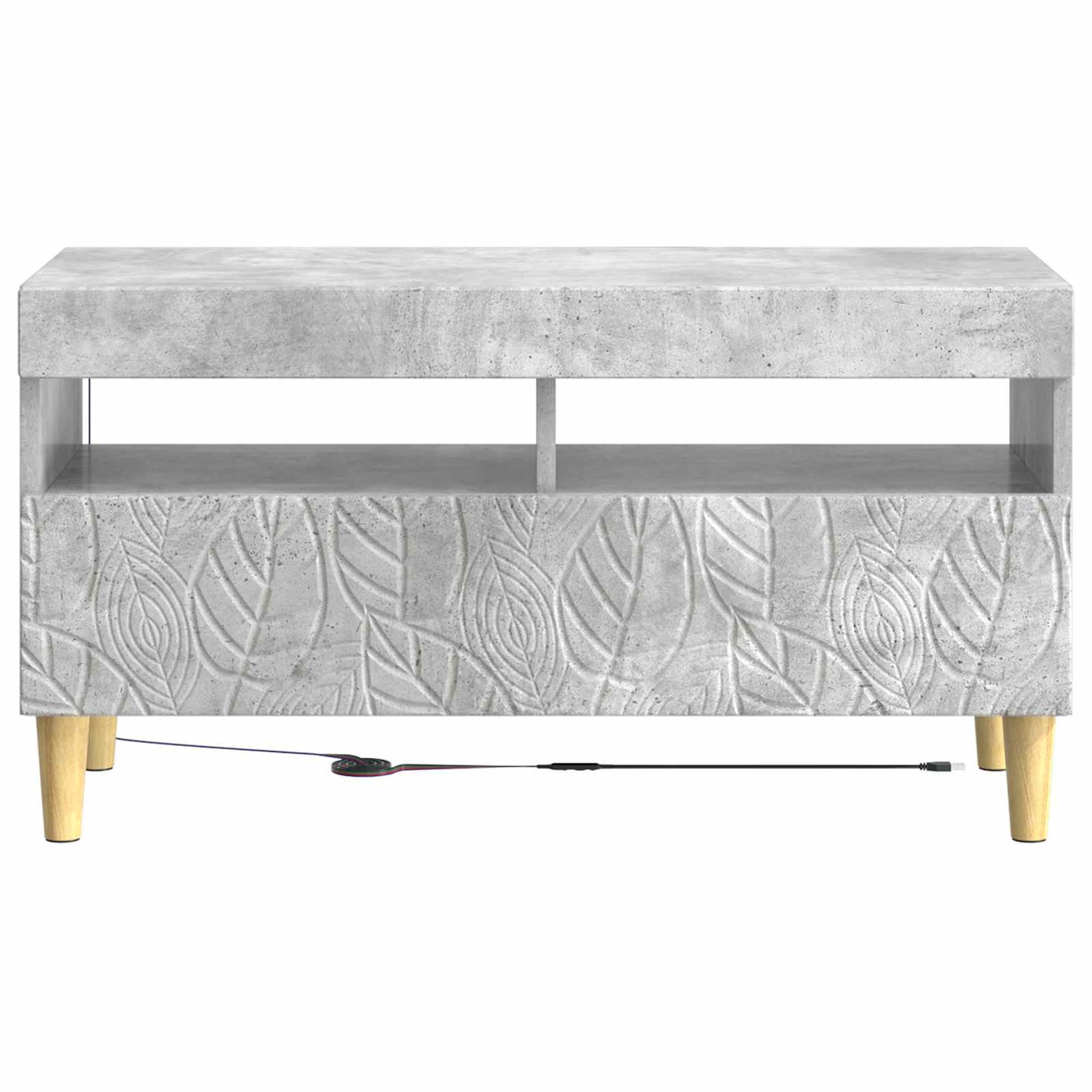vidaXL LED TV Cabinet Concrete Grey Engineered Wood