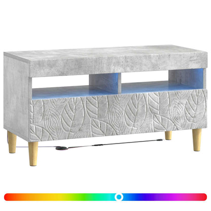 vidaXL LED TV Cabinet Concrete Grey Engineered Wood