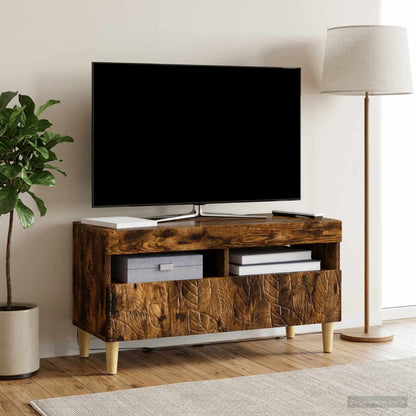 vidaXL LED TV Cabinet Smoked Oak Engineered Wood