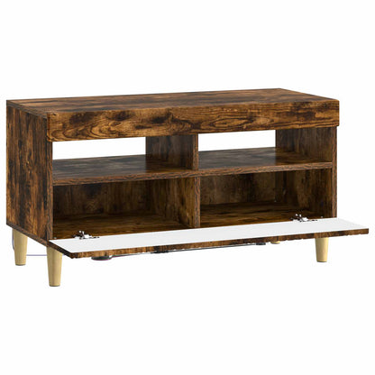 vidaXL LED TV Cabinet Smoked Oak Engineered Wood