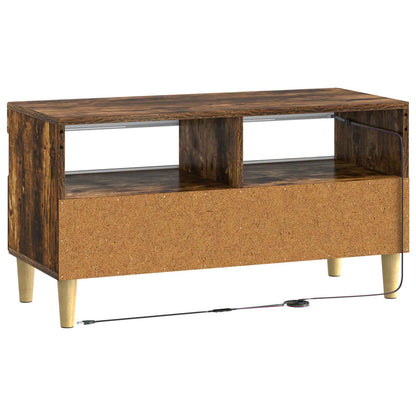 vidaXL LED TV Cabinet Smoked Oak Engineered Wood
