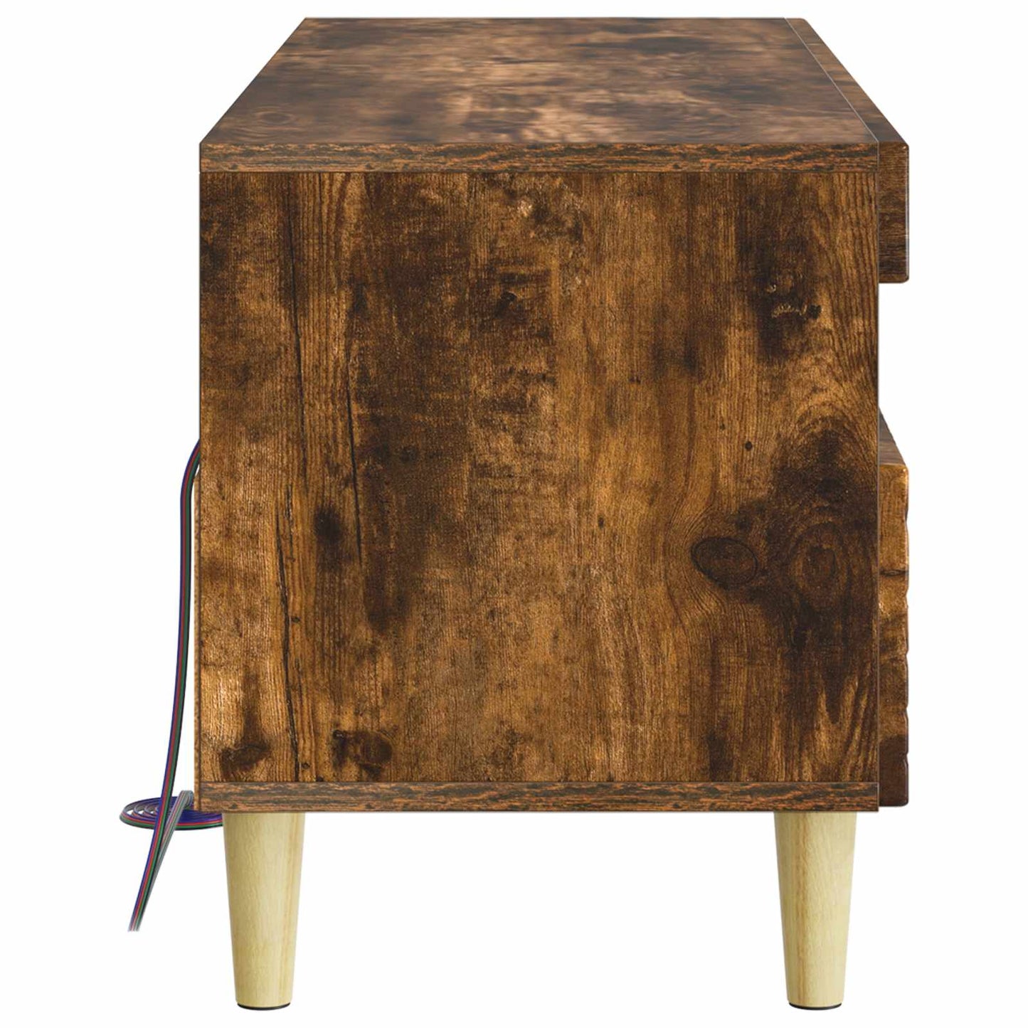 vidaXL LED TV Cabinet Smoked Oak Engineered Wood