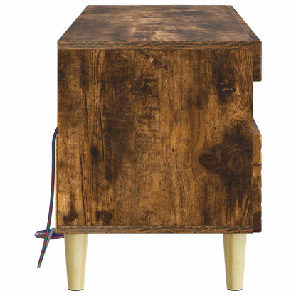 vidaXL LED TV Cabinet Smoked Oak Engineered Wood