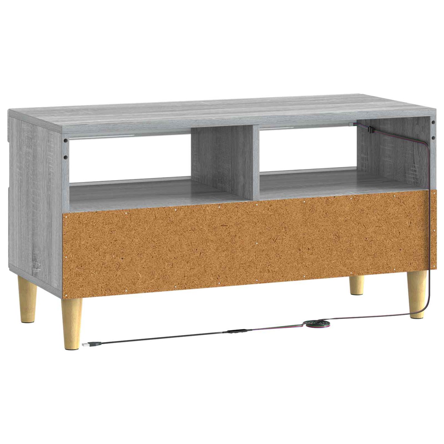 vidaXL LED TV Cabinet Grey Sonoma Engineered Wood