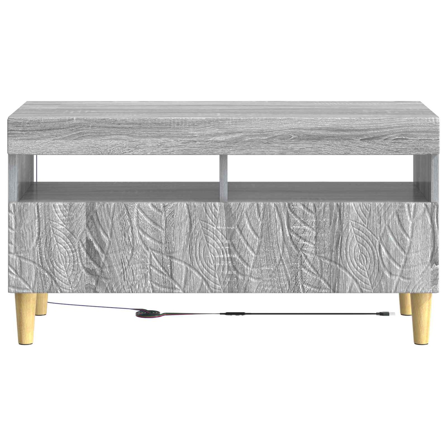 vidaXL LED TV Cabinet Grey Sonoma Engineered Wood