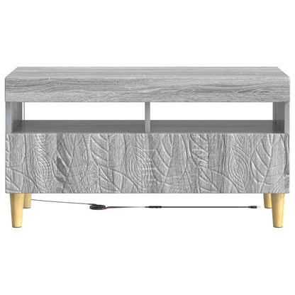 vidaXL LED TV Cabinet Grey Sonoma Engineered Wood