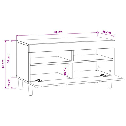vidaXL LED TV Cabinet Old Wood Engineered Wood