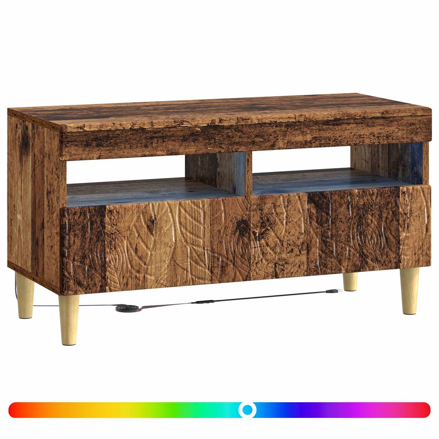 vidaXL LED TV Cabinet Old Wood Engineered Wood