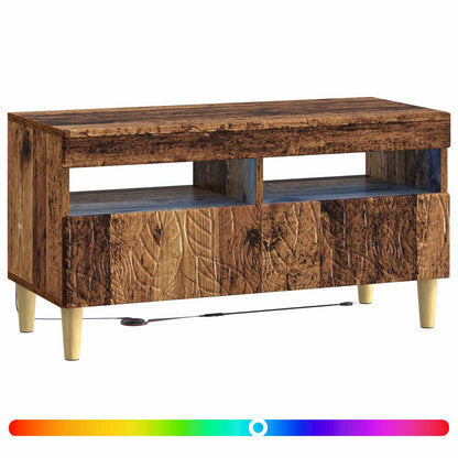 vidaXL LED TV Cabinet Old Wood Engineered Wood