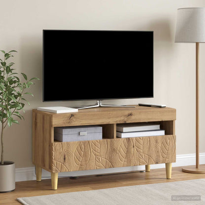 vidaXL LED TV Cabinet Artisan Oak Engineered Wood