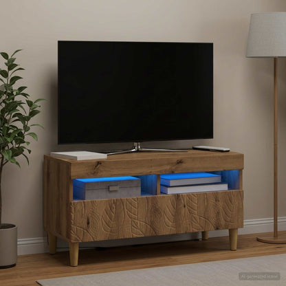 vidaXL LED TV Cabinet Artisan Oak Engineered Wood