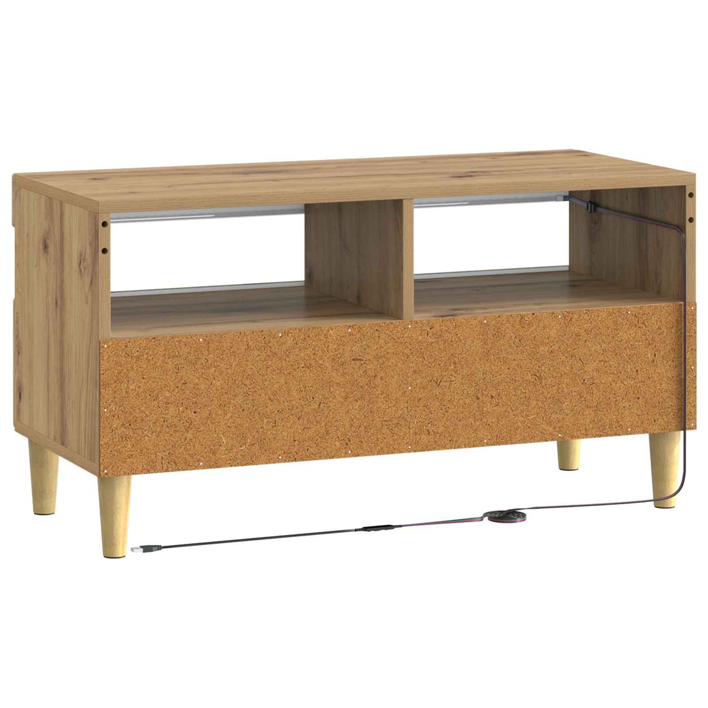 vidaXL LED TV Cabinet Artisan Oak Engineered Wood