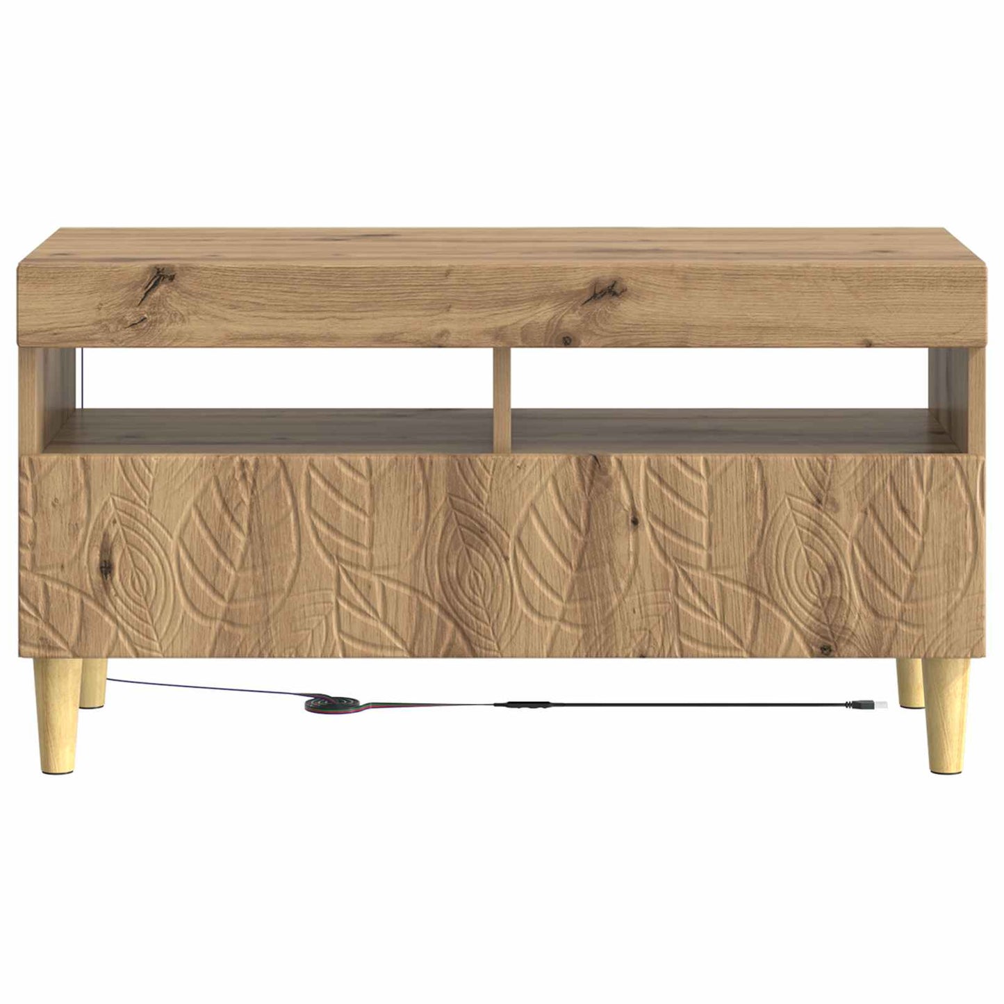 vidaXL LED TV Cabinet Artisan Oak Engineered Wood