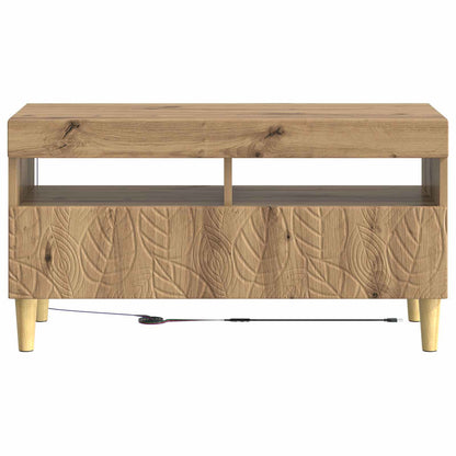 vidaXL LED TV Cabinet Artisan Oak Engineered Wood