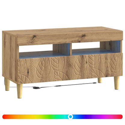 vidaXL LED TV Cabinet Artisan Oak Engineered Wood
