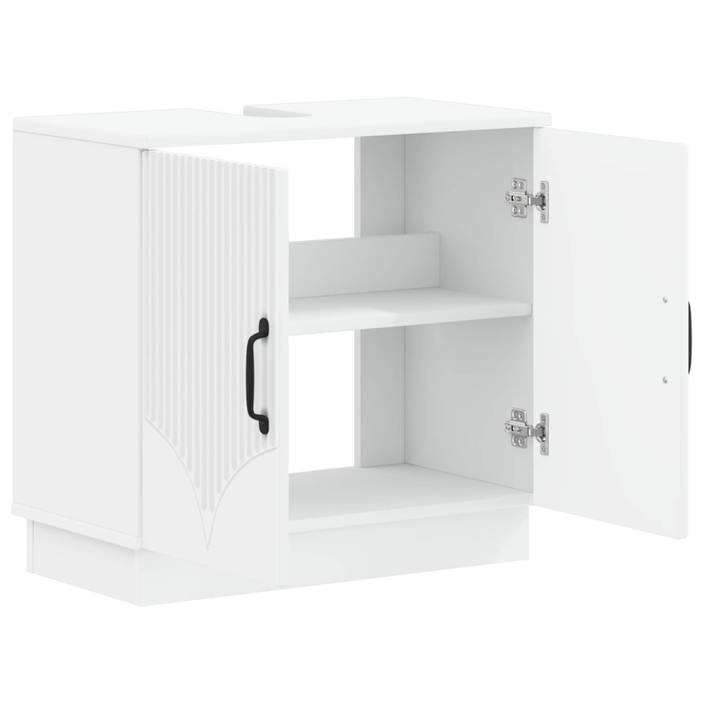 vidaXL Bathroom Sink Cabinet HOORN White 59.5 x 31.5x 56 cm
