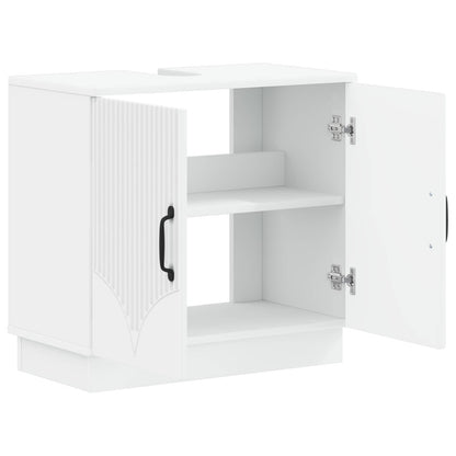 vidaXL Bathroom Sink Cabinet HOORN White 59.5 x 31.5x 56 cm