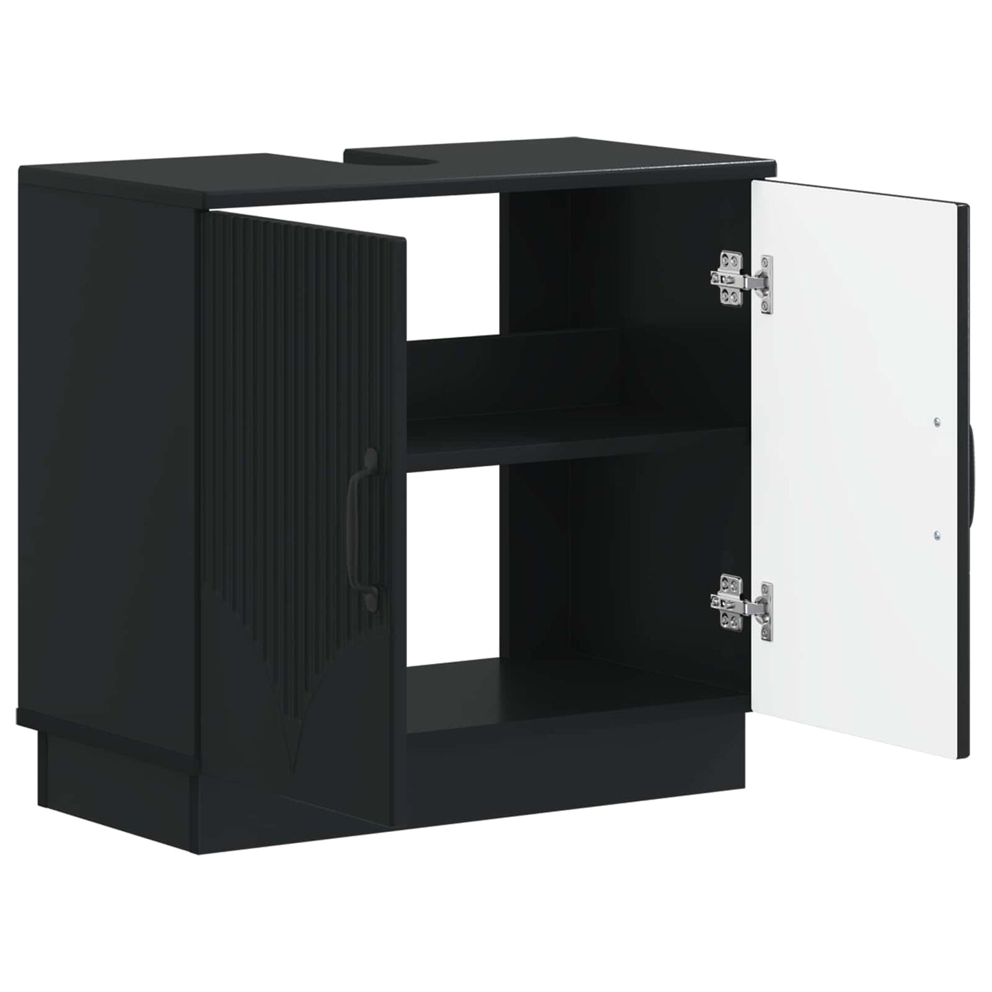 vidaXL Bathroom Sink Cabinet HOORN Black 59.5 x 31.5x 56 cm