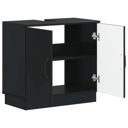 vidaXL Bathroom Sink Cabinet HOORN Black 59.5 x 31.5x 56 cm