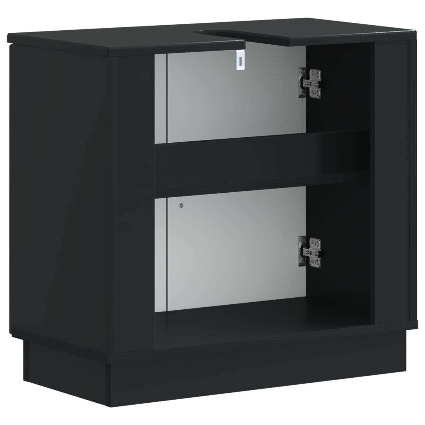 vidaXL Bathroom Sink Cabinet HOORN Black 59.5 x 31.5x 56 cm
