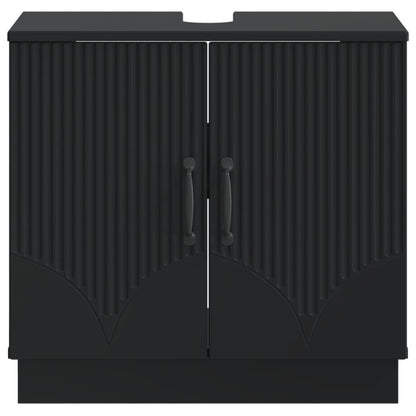 vidaXL Bathroom Sink Cabinet HOORN Black 59.5 x 31.5x 56 cm