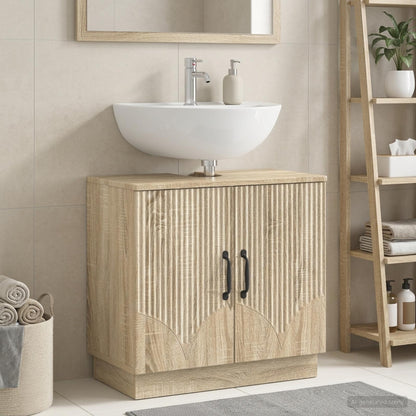 vidaXL Bathroom Sink Cabinet HOORN Sonoma Oak 59.5 x 31.5x 56 cm