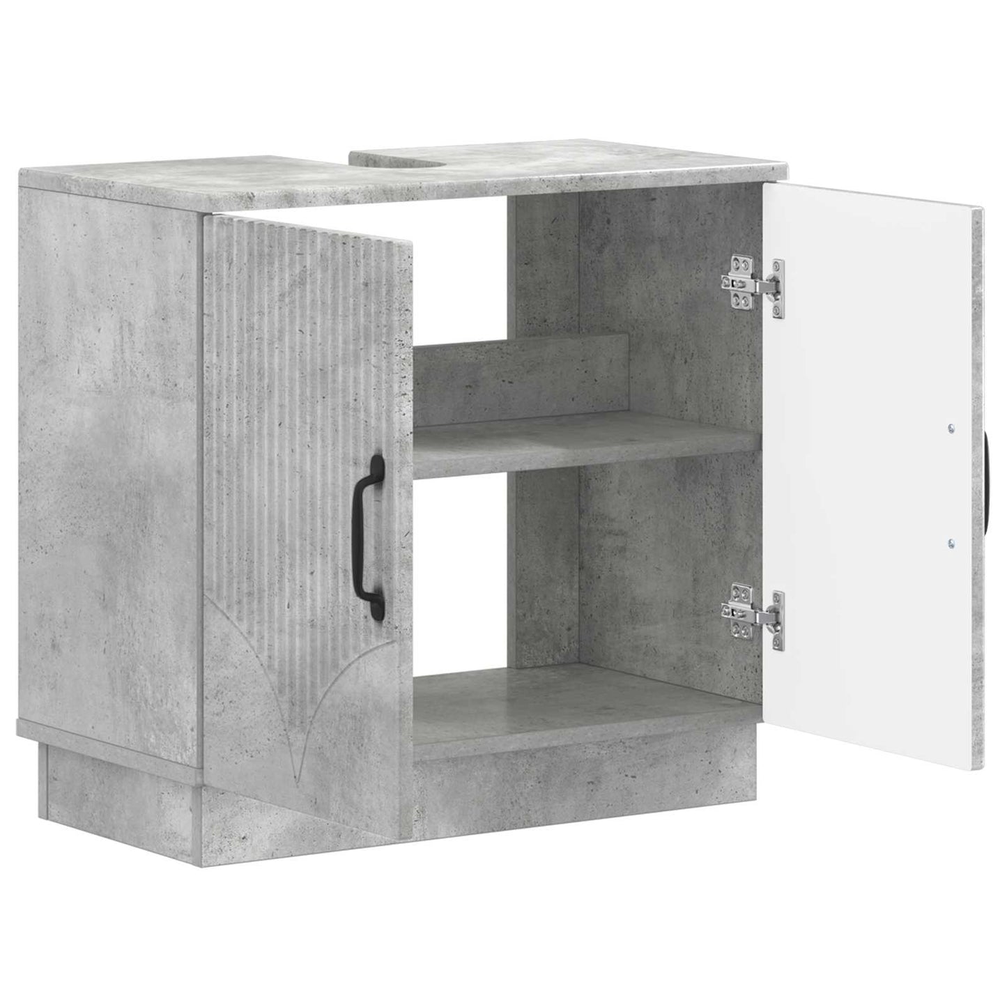 vidaXL Bathroom Sink Cabinet HOORN Concrete Grey 59.5 x 31.5x 56 cm