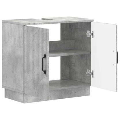 vidaXL Bathroom Sink Cabinet HOORN Concrete Grey 59.5 x 31.5x 56 cm