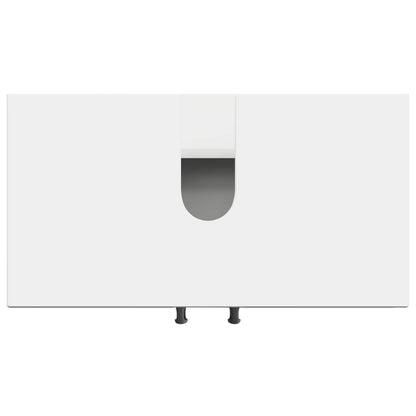 vidaXL Bathroom Sink Cabinet HOORN High Gloss White 59.5 x 31.5x 56 cm
